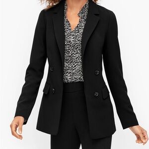 Talbots Black Double Breasted Blazer